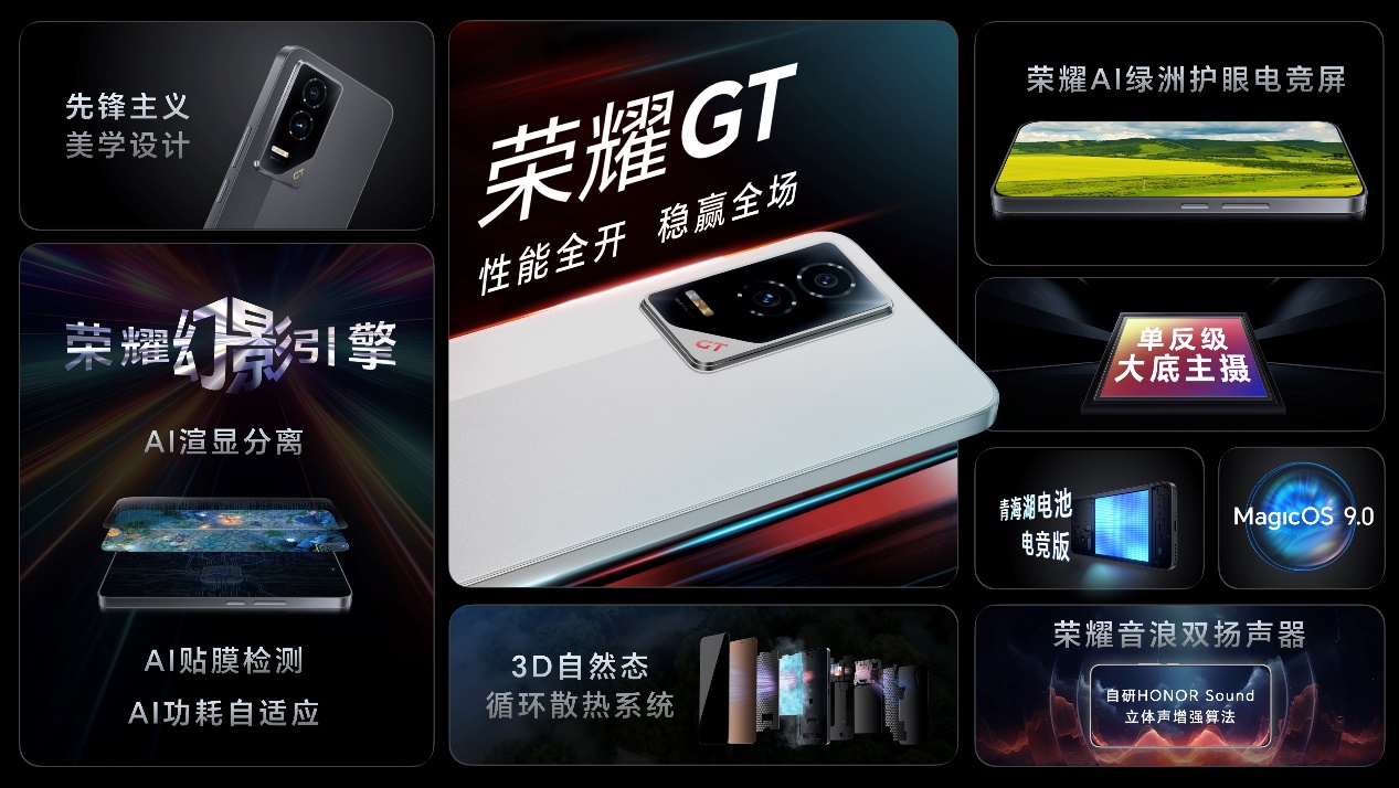 盛煌娱乐注册：荣耀 GT 发布，售价 2199 元起！大 LOGO 设计、第三代骁龙 8！